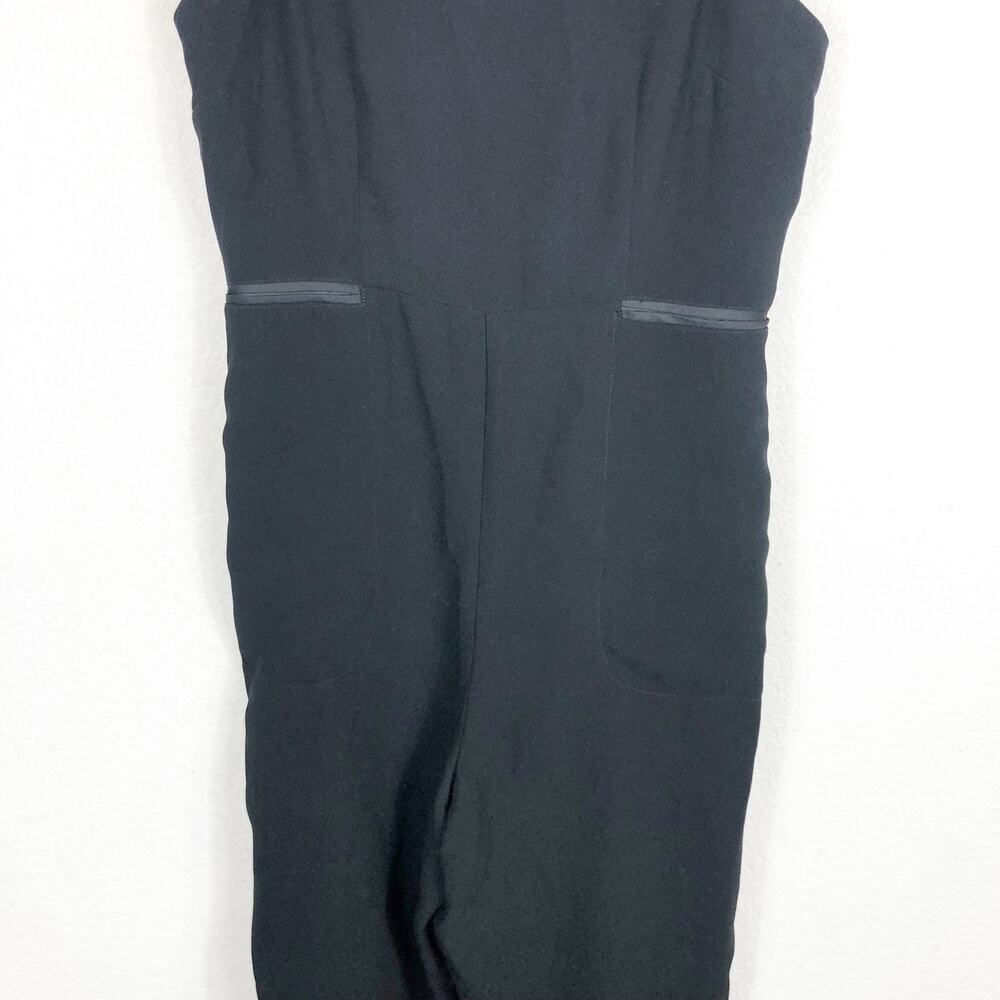 Anthropologie Maeve Magdalena Jumpsuit Size 12 Black Sleeveless Classic Cocktail - Picture 9 of 14